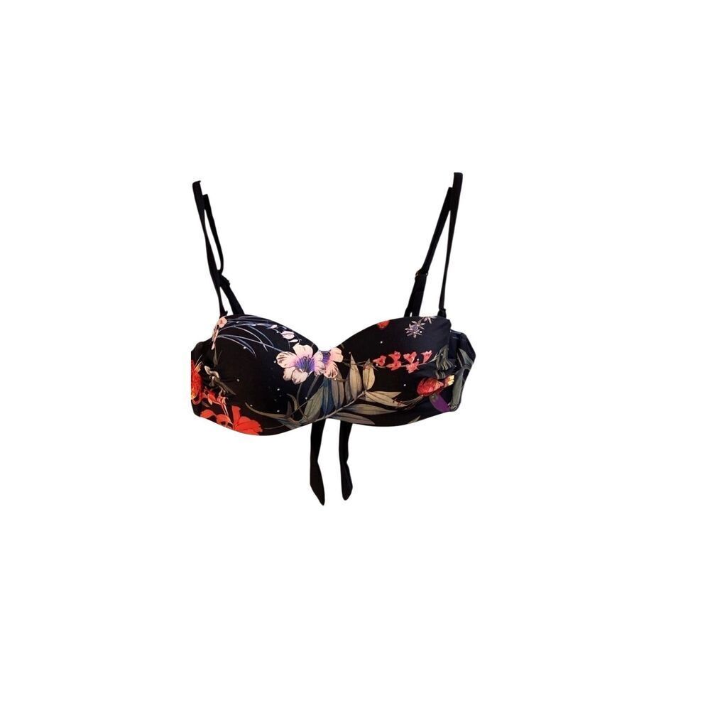 Donna floral bikini padded, tropical print bikini top S